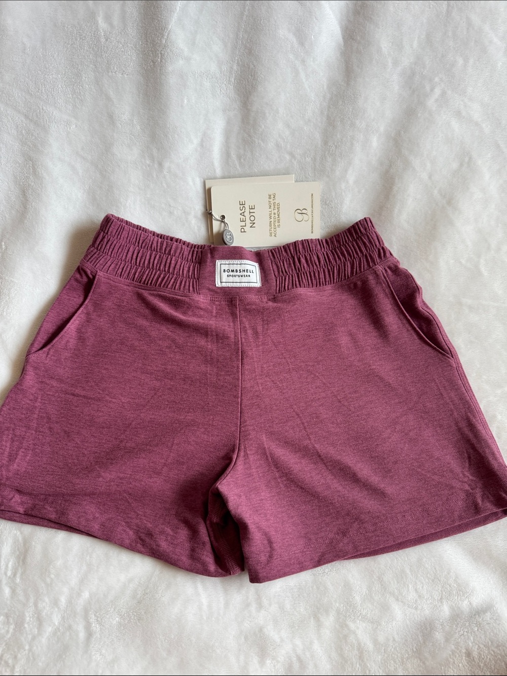 Bombshell Sportswear Wine Pink Athletic Lounge Shorts
